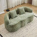 Curved Loveseat Sofa With Round Armrest Home Essentials