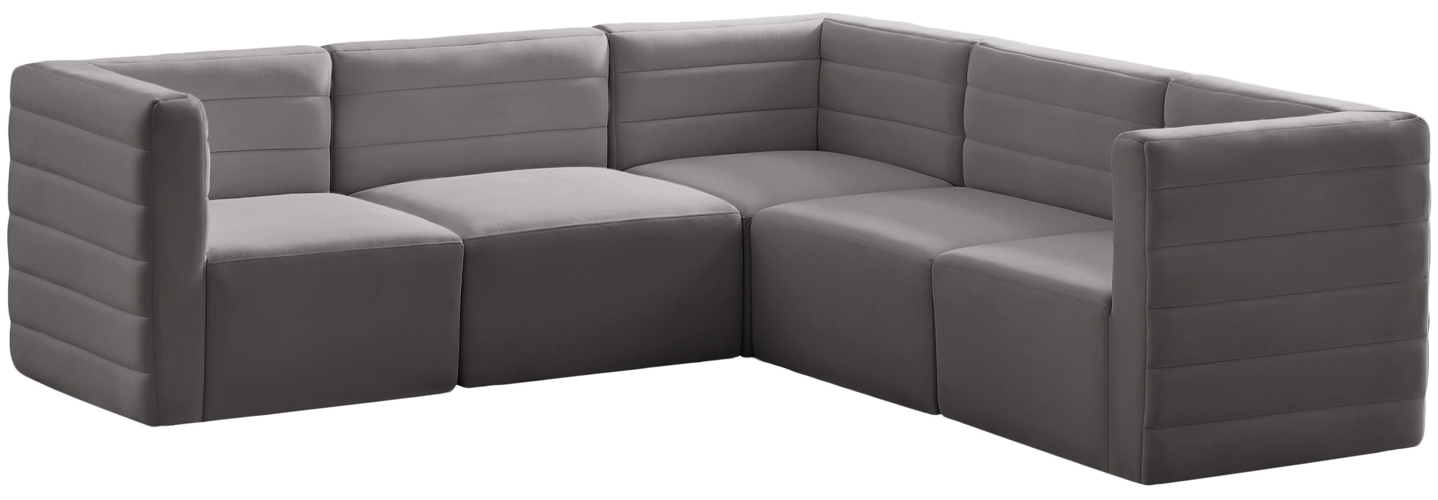 Quincy - Modular Sectional 5 Piece - Grey