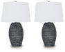 Caronick - Poly Table Lamp (Set of 2) - Antique Silver Finish Signature Design by Ashley®