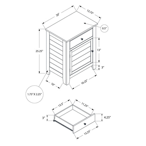 Accent Table With Storage Drawer - Blue 8th Street