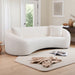 Curved 3 Seater Sofa For Living Room - White Home Essentials