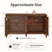 TV Stand With Carved Geometric Doors, Storage Cabinet For Living Room - Walnut Home Essentials