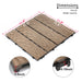 Patio Deck Tiles, Interlocking Diy Flooring For Indoor / Outdoor Use (Set of 22) - Teak Daily Nest