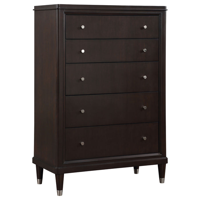 Niguel - 5 Drawer Chest Storage Furniture - Brown Furniture Max