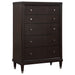 Niguel - 5 Drawer Chest Storage Furniture - Brown Furniture Max