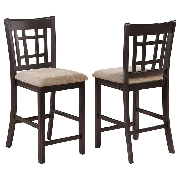 Lattice Back Counter Height Stools (Set of 2) Furniture Max