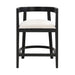 Modern Rubberwood Counter Stool Set With Upholstered Seats Noble House