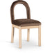 Conrad - Velvet Dining Chair With Natural Legs Meridian Furniture