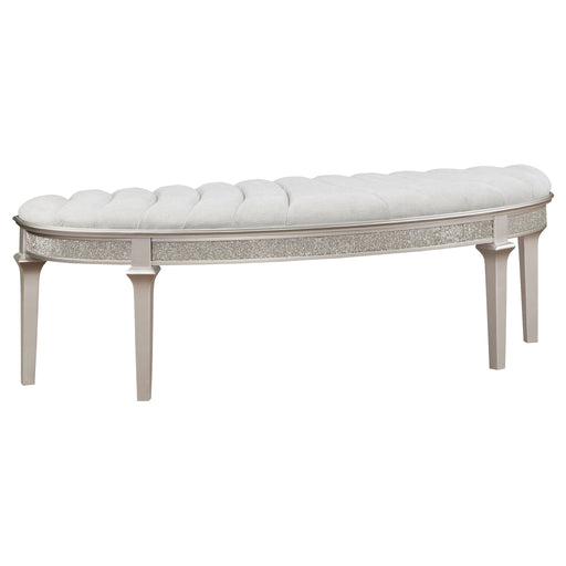 Colwood - Upholstered Curved With Channel Tufting And Slender Tapered Legs - Silver Gray Furniture Max