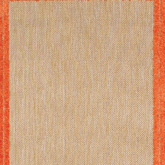 2' X 8' Stain Resistant Indoor / Outdoor Area Rug - Orange