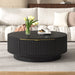 Farmhouse Round Coffee Table With Storage Drawer Hearth and Haven
