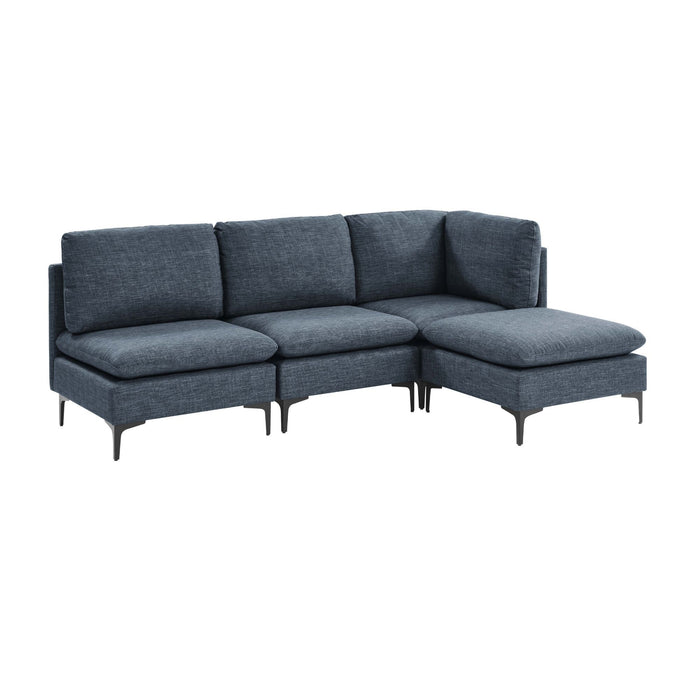 Upholstered Modular Sectional With Tall Legs, Medium Firm Seat Home Essentials