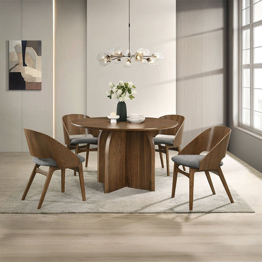 Delmon - Round Dining Table - Dark Walnut ACME