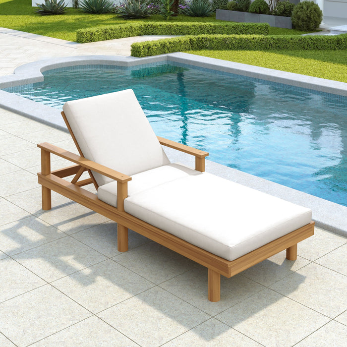 5 Position Adjustable Outdoor Chaise Lounge Hearth and Haven