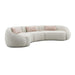 Sahara - Sectional Sofa With 3 Pillows - Beige Boucle ACME