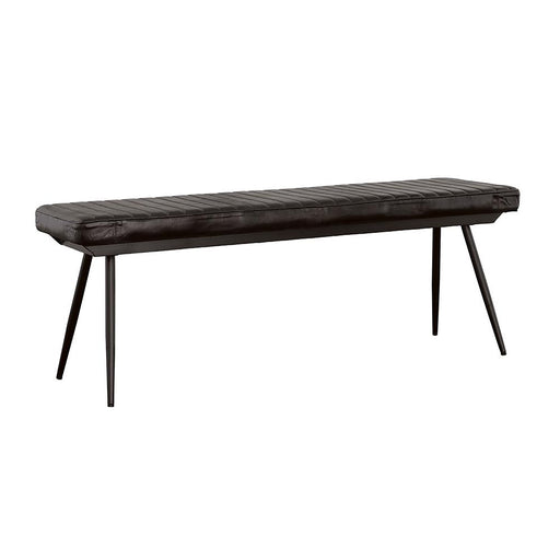 Tufted Cushion Side Bench With Tapered Legs Furniture Max