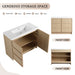 42" Freestanding Bathroom Vanity & Sink & 2 Soft Close Cabinet Doors - Oak / White Home Essentials