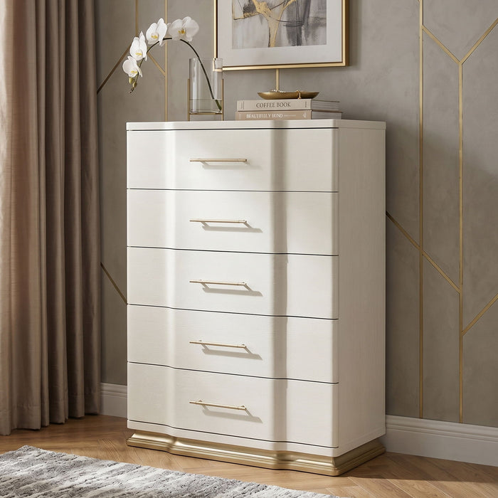 Lexington - 5 Drawer Chest - Beige Matrix Furniture Group