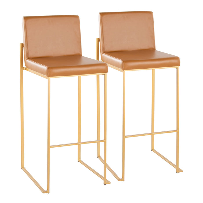 Fuji - Contemporary Design High Back Barstool Lumi Source