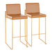 Fuji - Contemporary Design High Back Barstool Lumi Source