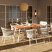 Maiden - Barrel Back Aluminum & Rope Outdoor Patio Dining Chair, Sunproof Olefin (Set of 2) Jennifer Taylor Home