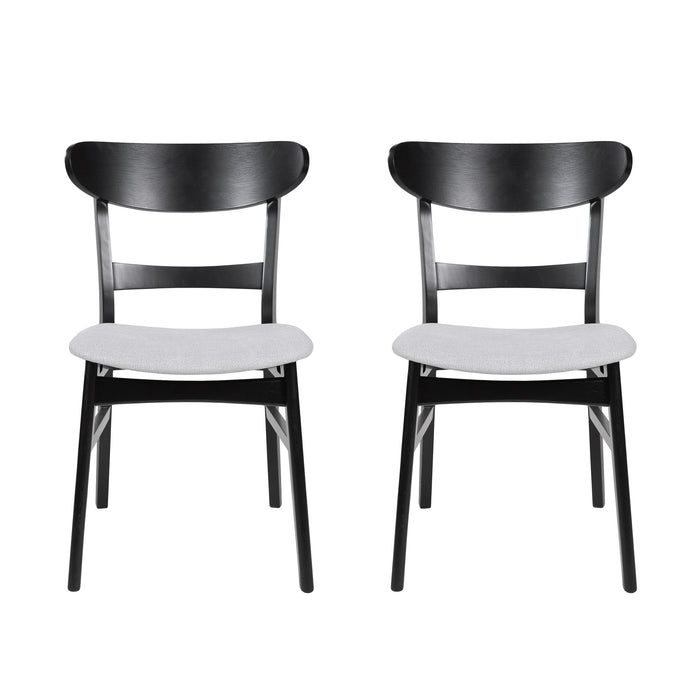 5 Piece Dining Set With Table And 4 Upholstered Chairs Noble House