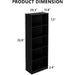 5 Tier Bookshelf Storage Cabinet With Anti-Tip Kit Home Essentials