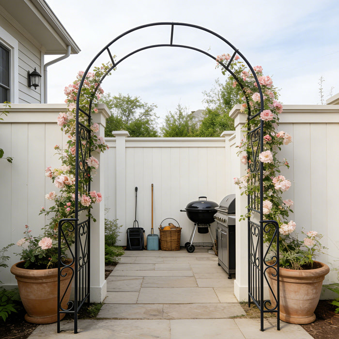 Metal Garden Arch Garden Arbor Trellis Climbing Plants Support Rose Arch Outdoor Arch Daily Nest