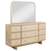 Kimpton - 9 Drawer Dresser With Mirror - Beige Furniture Max