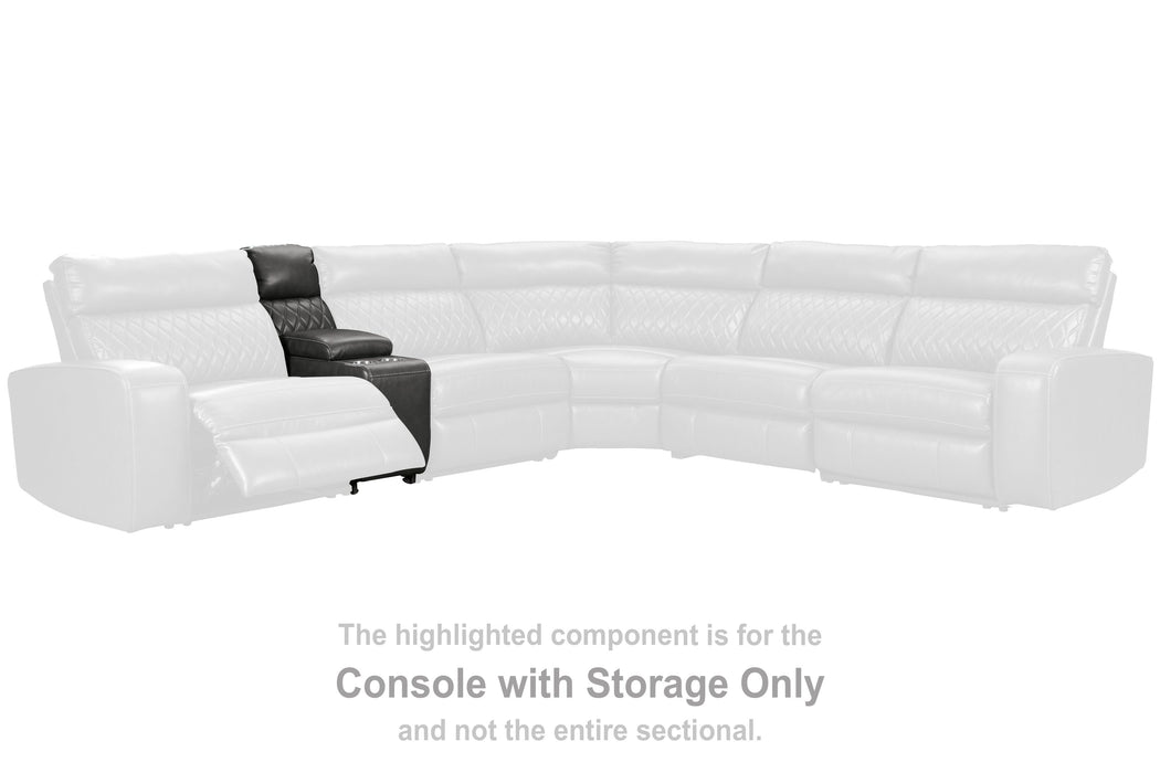 Samperstone - Console with Storage - Gray Signature Design by Ashley®