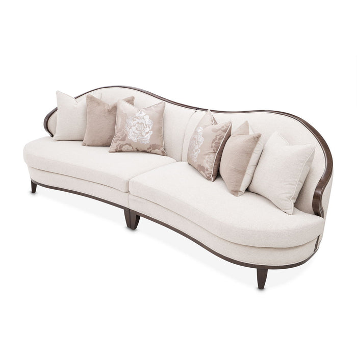 Camellia Field - 2-Piece Chenille Sofa - Linen / Warm Pecan