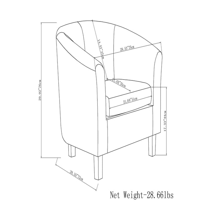 Austin - Handcrafted Tub Chair Simpli-Home