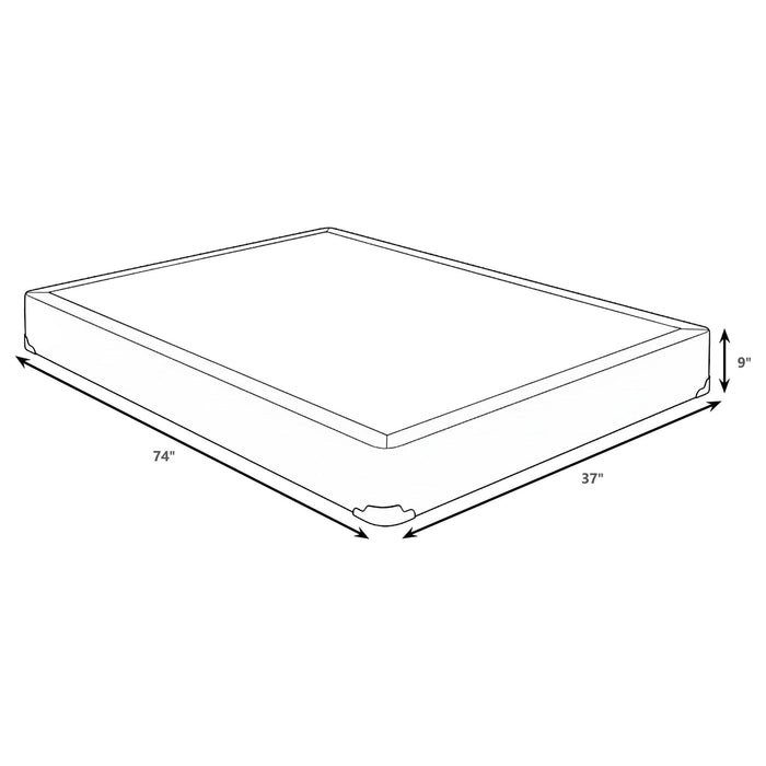 Maynard - Twin Standard Box Spring Foundation With Reinforced Support And Breathable Design - Gray Furniture Max