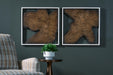 Landley - Wall Decor Set (Set of 2) - Brown / White Signature Design by Ashley®