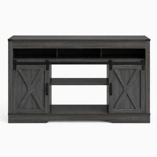 Farmhouse TV Stand With Sliding Barn Doors & Adjustable Storage Home Essentials