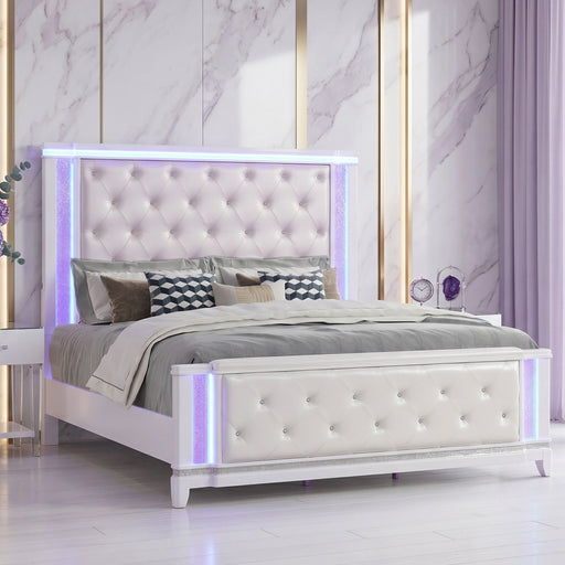 Opium - Bed With LED Lit Headboard Matrix Furniture Group