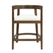 Modern Rubberwood Counter Stool Set With Upholstered Seats Noble House