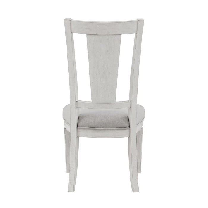 Katia - Side Chair (Set of 2) - Light Gray Linen & Weathered White ACME