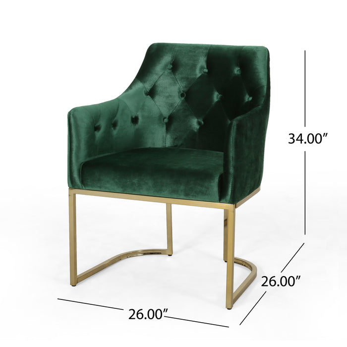 Club Chair - Emerald - Solid Wood / MDF
