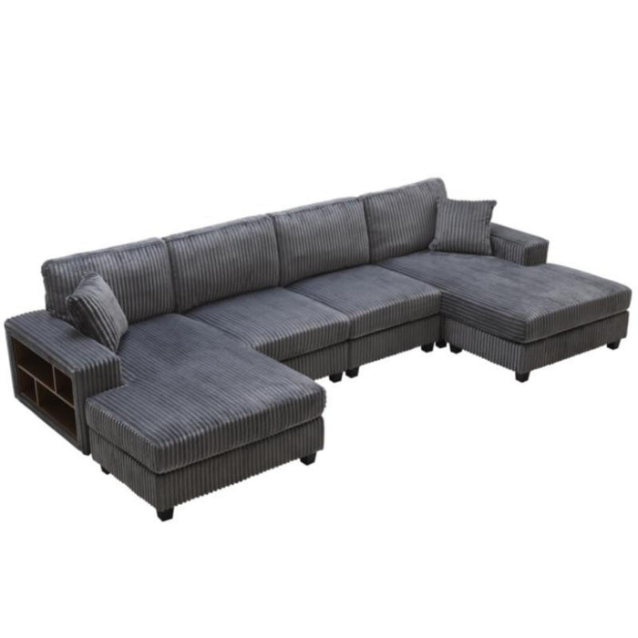 U-Shaped Convertible Sofa, 4 Seater Large Living Room Lounge Home Essentials