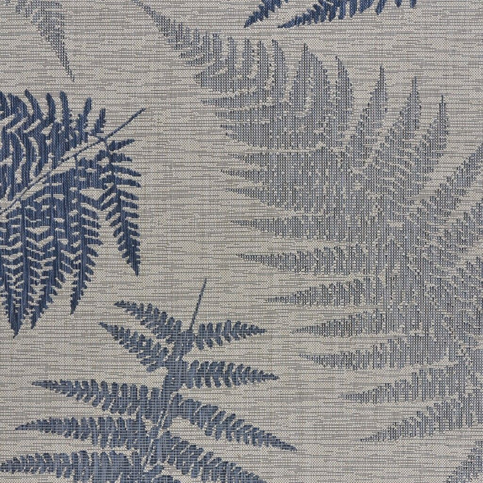 8' X 10' Area Rug Indoor / Outdoor - Gray / Blue