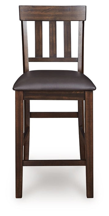 Haddigan - Upholstered Barstool (Set of 2) - Dark Brown Signature Design by Ashley®