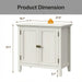 2 Door Buffet Cabinet With Adjustable Shelves - Matte White / Grayish Home Essentials