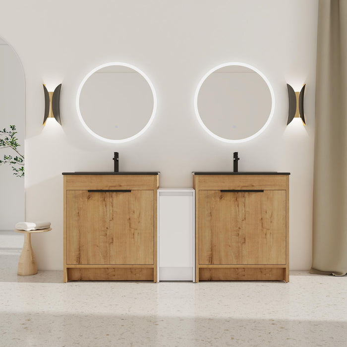 Freestanding Bathroom Vanity With Sink, Storage Cabinets, Soft Closing Doors Home Essentials