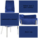 Cambrie - Side Chair (Set of 2) - Blue Velvet & Mirrored Silver ACME