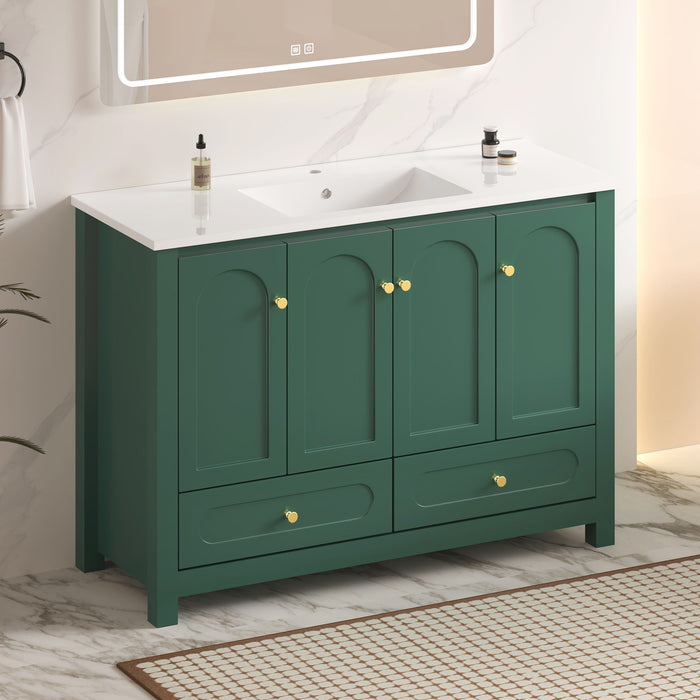 Bathroom Vanity With Sink Combo, 4 Soft Close Doors And 2 Drawers Home Essentials