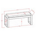 Sled - Leg Accent Bench With Abstract Upholstery - White Furniture Max