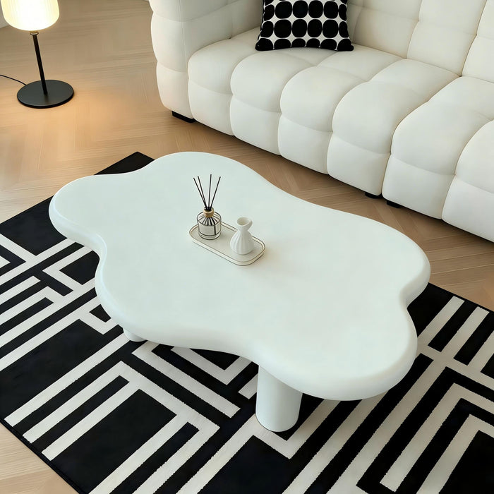 Cloud Shaped Coffee Table With 4 Round Legs Home Essentials