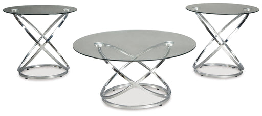 Hollynyx - Occasional Table Set (Set of 3) - Chrome Finish Signature Design by Ashley®