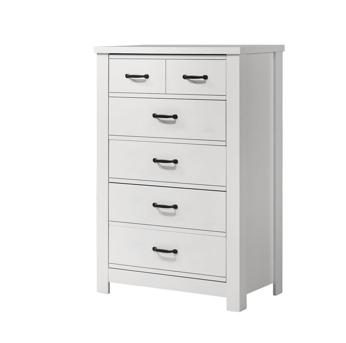 Cassini - 5 Drawer Chest - White Lilola Home